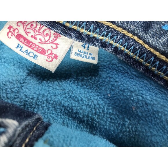 Children's Place 1989 Insulated Medium/dark Wash Girls Jeans Size 4t - Picture 5 of 9